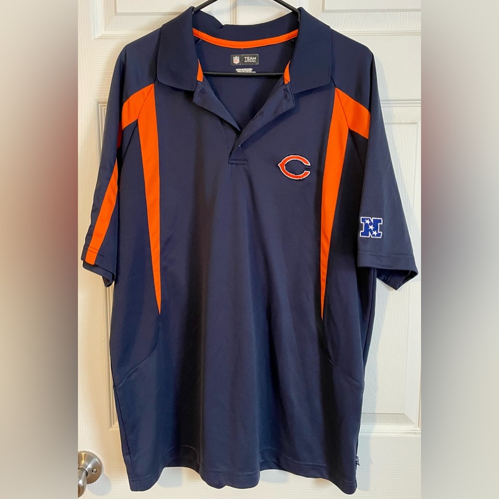 Men's XL Chicago Bears Navy and Orange Polo Shirt